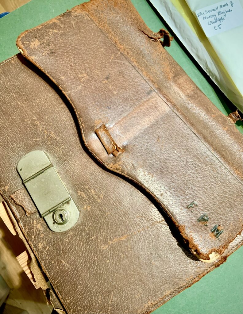 Briefcase belonging to Commander Fred Hart in Court Barn's Archive store.